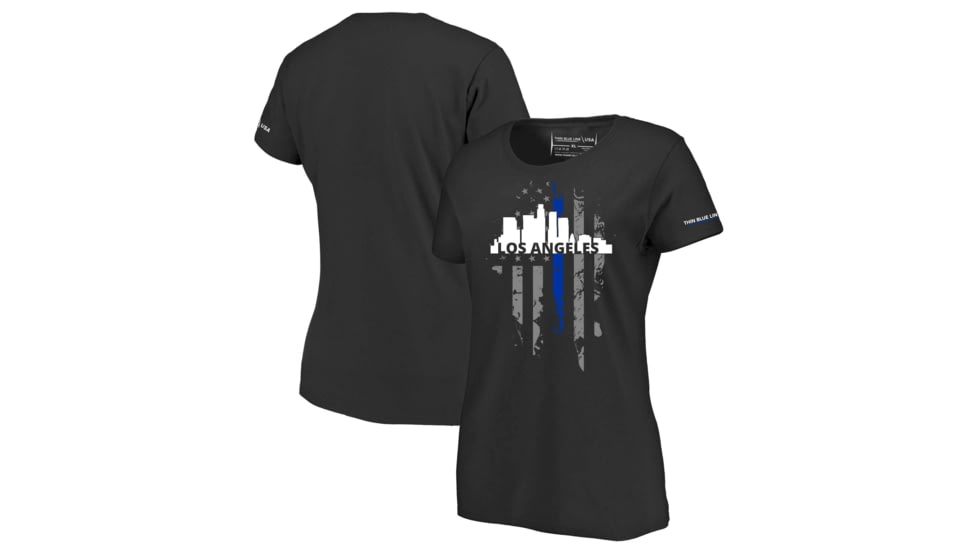 Thin Blue Line Womens T-shirt, La Large, - LA-LRG-TBL-WOM-SHIRT-BLK-L