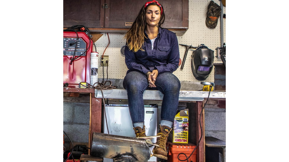 Thorogood Mens American Heritage Wedge 8in Moc Safety Toe, Brown, 10.5/D 804-4478-10.5-D