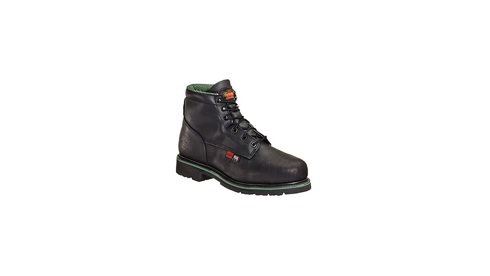 American Heritage I-Met 6in Black Safety Toe, Black, 4/D