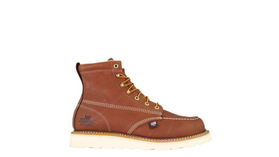 Thorogood Mens American Heritage Wedges 6in Moc Toe, Brown, 7.5/2E 814-4200-7.5-2E
