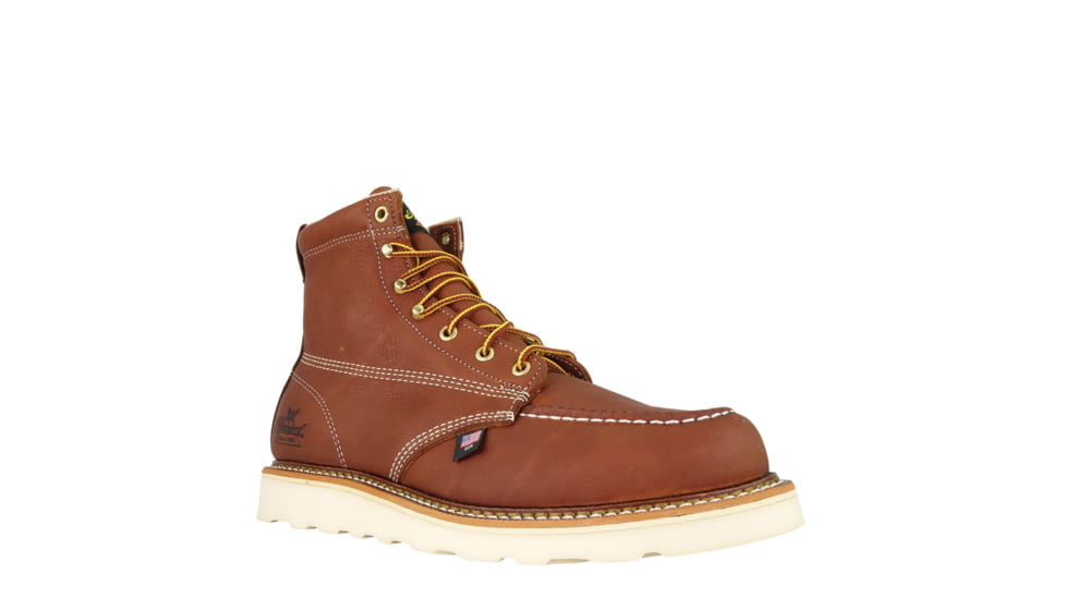 Thorogood Mens American Heritage Wedges 6in Moc Toe, Brown, 7.5/2E 814-4200-7.5-2E