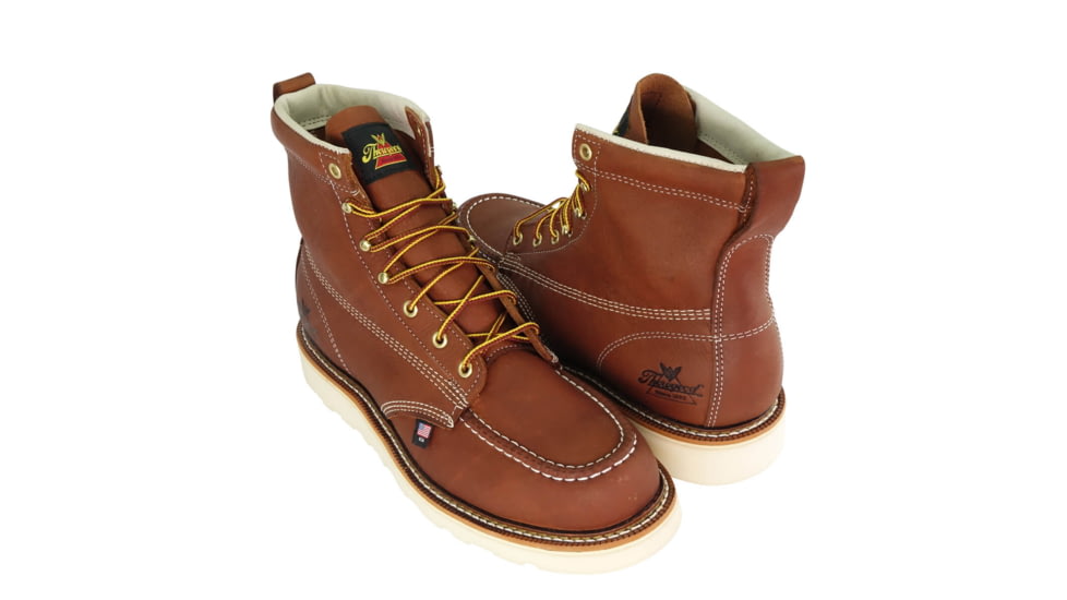Thorogood Mens American Heritage Wedges 6in Moc Toe, Brown, 7.5/2E 814-4200-7.5-2E