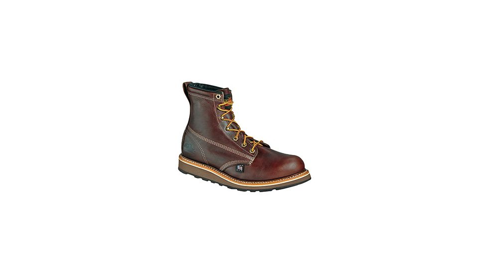 Mens American Heritage Wedges 6in Plain Toe Non-Safety, Brown, 14/2E