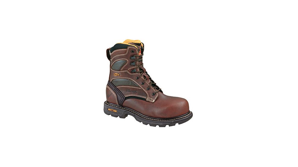 Mens GENflex2 8in Plain Toe Non-Safety, Brown, 14/W