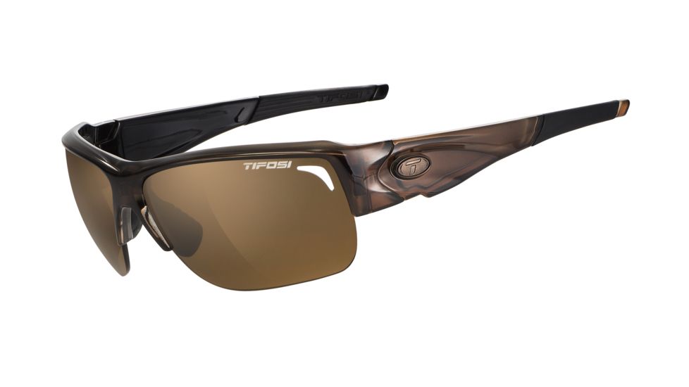 Tifosi Optics Elder Sunglasses - Crystal Brown Frame w/Polarized Brown Lens 1170504750