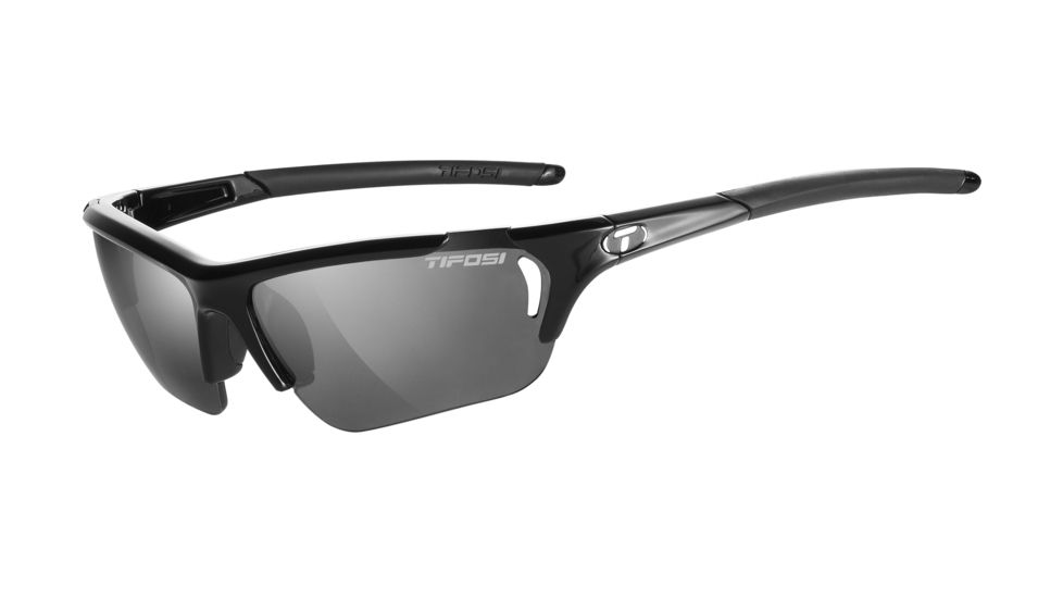 Tifosi Optics Radius FC Sunglasses - Gloss Black Frame w/Smoke,Golf/Tennis and Extreme Contrast Lens 1190200215