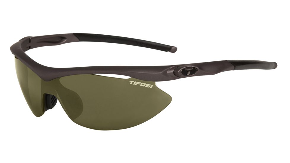 Tifosi Slip Sunglasses - Iron Frame, GT/EC/AC Red Lenses 0010200410