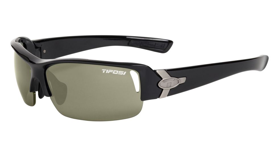 Tifosi Slope Sunglasses - Gloss Black Frame, GT/EC/AC Red Lenses 0030200210