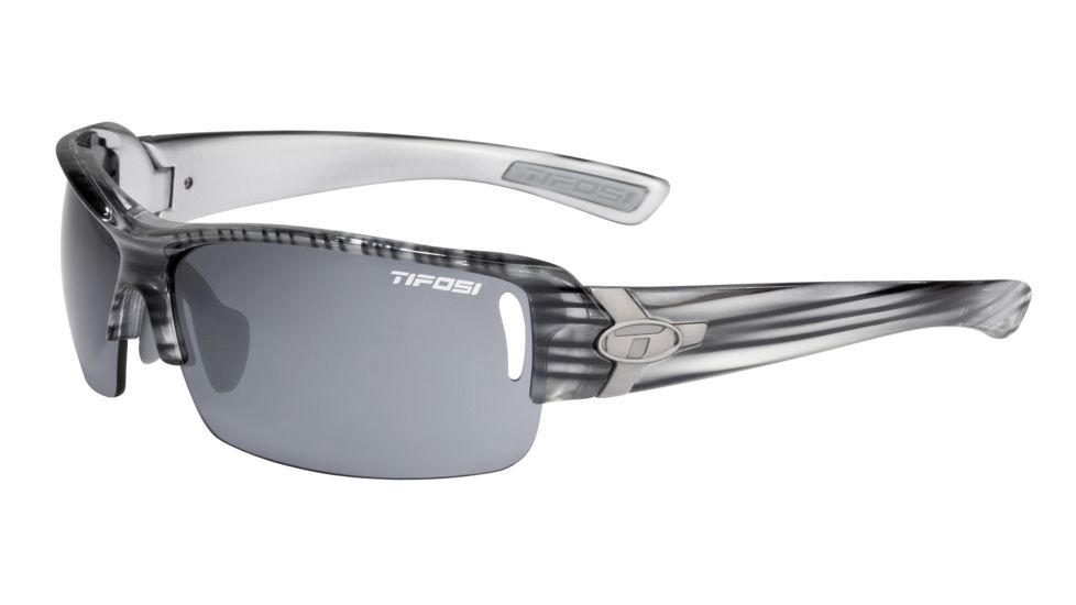 Tifosi Slope Sunglasses - Grey Stripe Frame, Smoke/AC Red/Clear Lenses 0030102601