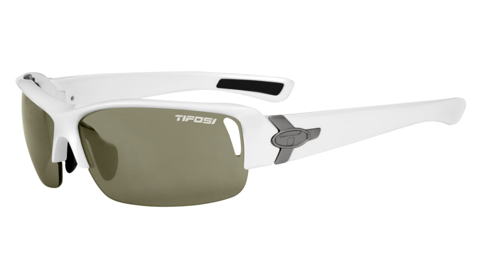 Tifosi Slope Sunglasses - Pearl White Frame, GT/EC/AC Red Lenses 0030201110