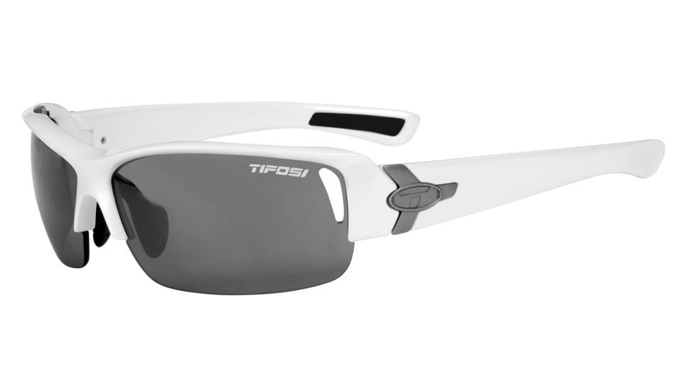 Tifosi Slope Sunglasses - Pearl White Frame, Smoke Polarized Lenses 0030501151