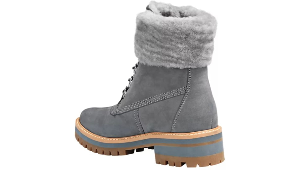 Timberland Courmayeur Valley Shearling 6in Waterproof Boot - Women's, Medium Grey Nubuck, 10, TB0A255AG77-10-MED