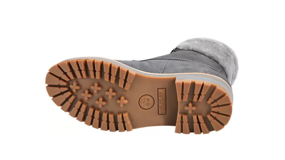 Timberland Courmayeur Valley Shearling 6in Waterproof Boot - Women's, Medium Grey Nubuck, 10, TB0A255AG77-10-MED