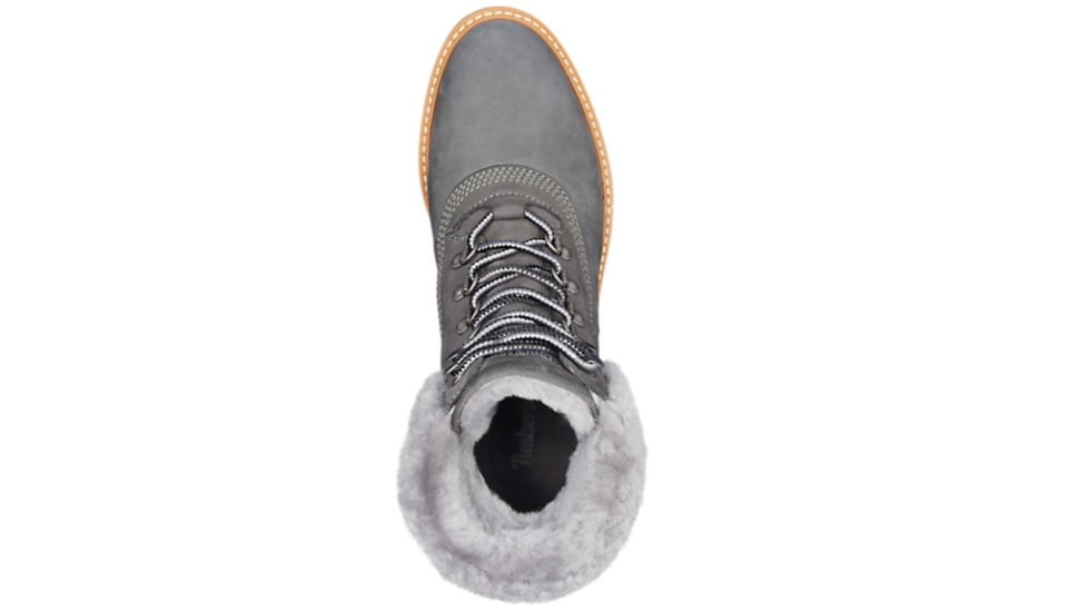 Timberland Courmayeur Valley Shearling 6in Waterproof Boot - Women's, Medium Grey Nubuck, 10, TB0A255AG77-10-MED