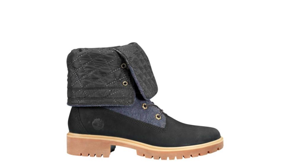 Timberland Jayne Mixed-Media Warm Gaiter Boots - Womens, Black Nubuck w/Grey NXt Wool, Medium, 6.5, TB0A1URS001-65-Medium