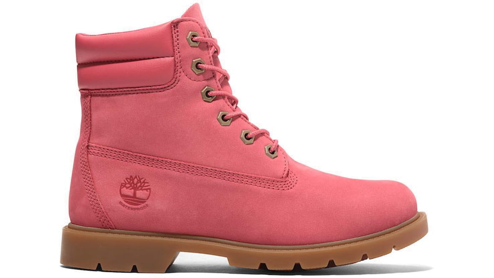 Timberland Linden Woods 6-Inch Lace-Up Waterproof Boot - Womens, Medium Pink Nubuck, 8.5, Medium, TB0A2PRVEAA08500M