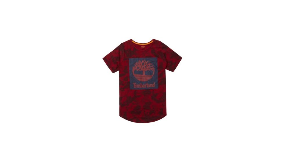 Timberland Men's Wild River Short Sleeve Camo Tee, Biking Red Camo, XL, TB0A1MBMN23-XL