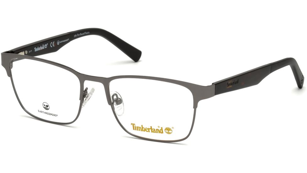 Timberland TB1575 Eyeglass Frames - Matte Gunmetal Frame Color, Matte Gunmetal Lens Color