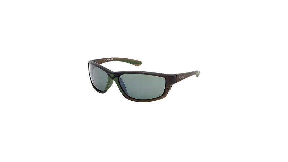 Timberland TB9046 Sunglasses - Shiny Dark Green Frame Color, Green Polarized Lens Color