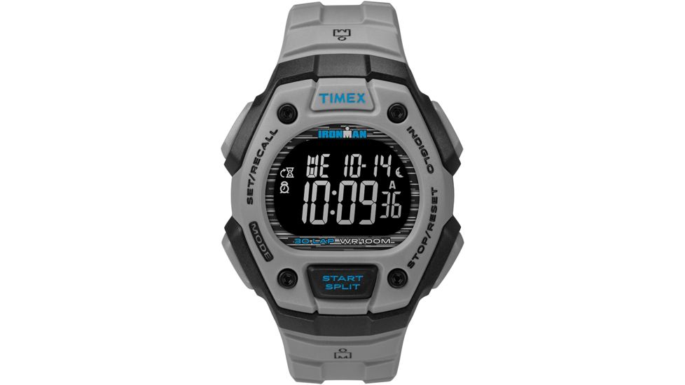 Timex IRONMAN Classic 30 41mm Full-Size Resin Strap Watch - Black/Grey 78203