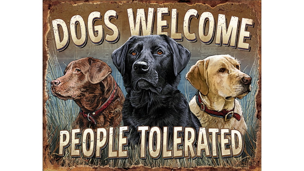 Tin Signs Dogs Welcome, 12.5in X 16in, 2279