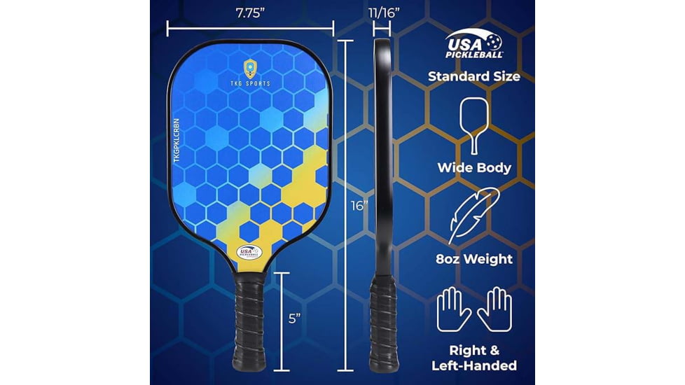 Tkg Sports Carbon Fiber Pickleball Set W/carry Bag