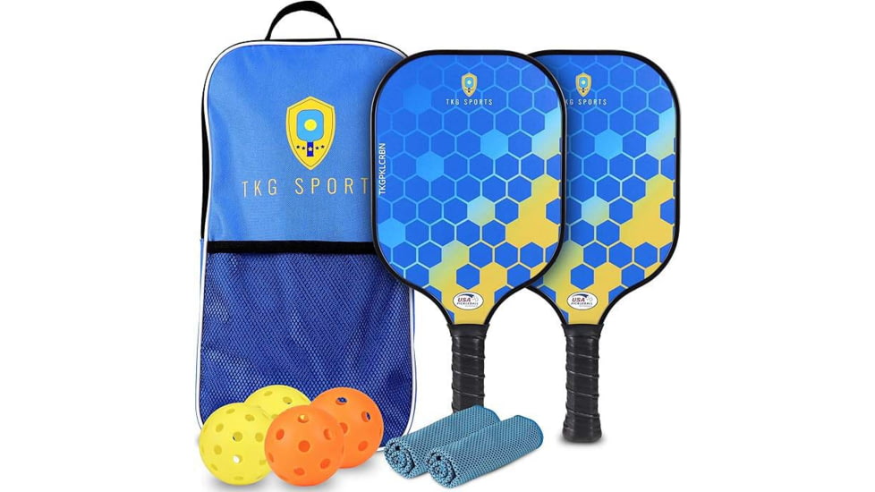 Tkg Sports Carbon Fiber Pickleball Set W/carry Bag