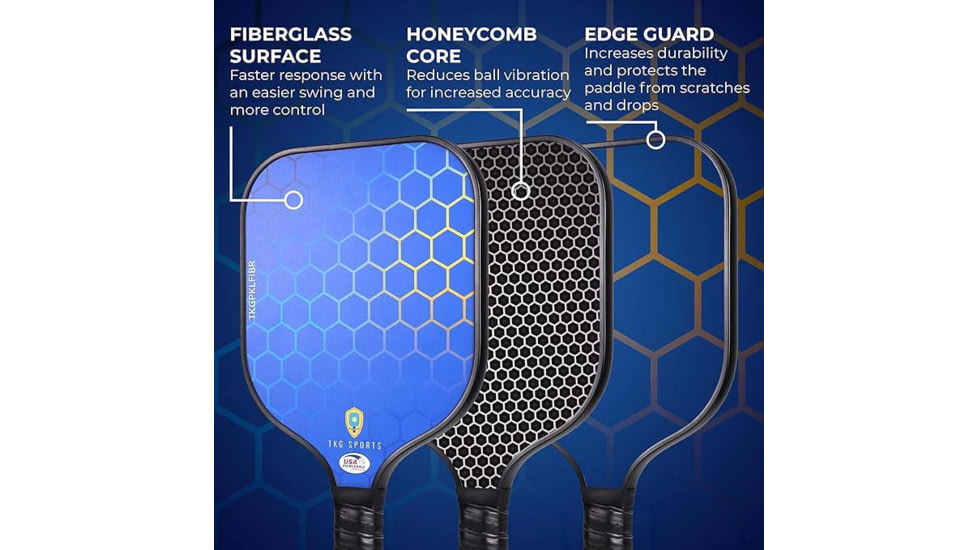 Tkg Sports Fiberglass Pickleball Set W/carry Bag