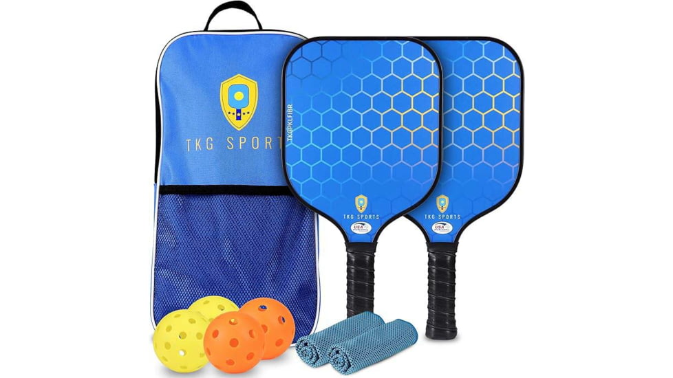 Tkg Sports Fiberglass Pickleball Set W/carry Bag