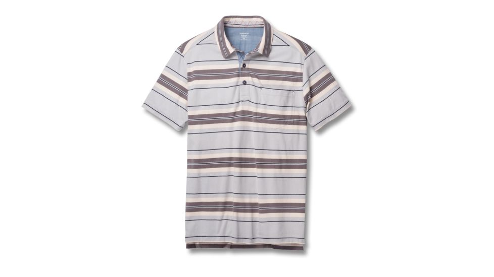 Toad&amp;Co Blackjack Men's Polo Shirt, Smoke Stripe, Large T2002810-093-L