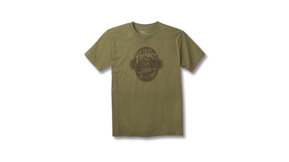 Toad&amp;Co Brewed For Adventure Mens Short Sleeve Graphic Tee, Thyme, Large T2002800-308-L