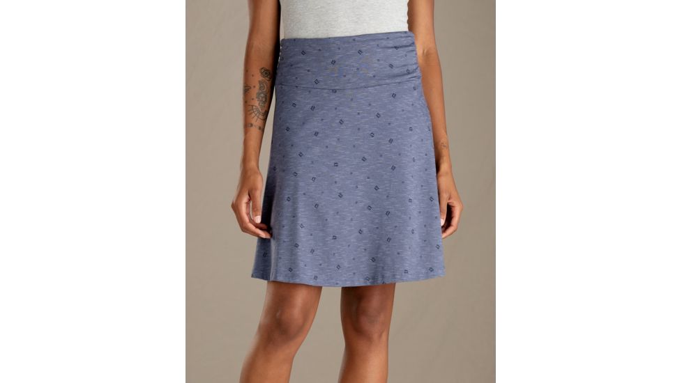 Toad&amp;Co Chaka Skirt - Womens, Blue Shadow Fern Print, Medium, T1182127-475-M