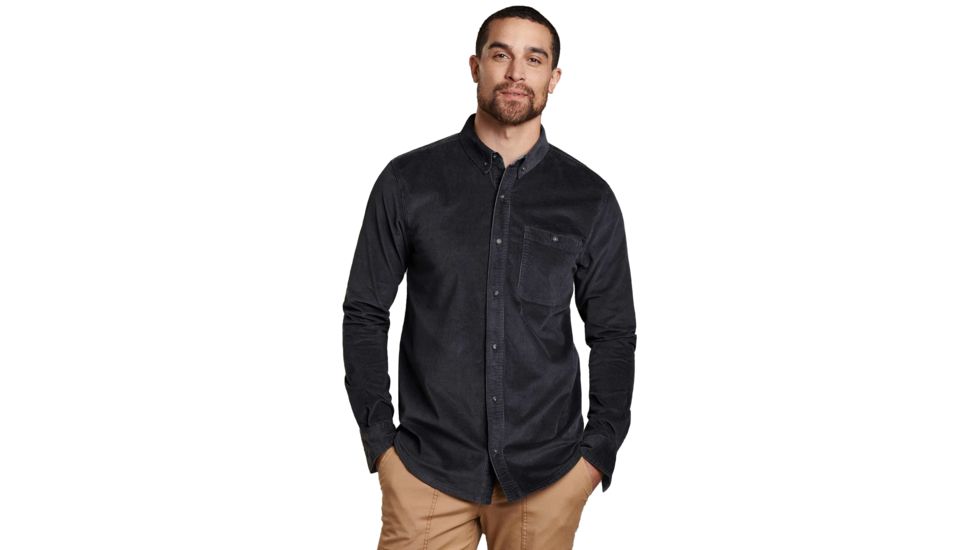 Toad&amp;Co Cruiser Cord LS Shirt - Mens, Soot, Small, T2241906-089-S