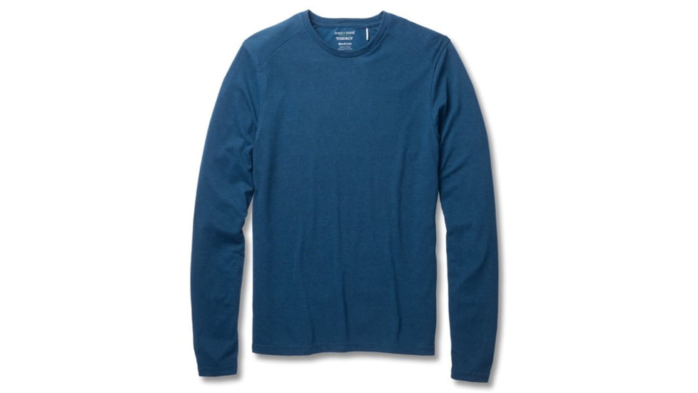 Toad&amp;Co DeBug Lightweight Long Sleeve Crew Shirt - Men's-Blue Abyss-Medium