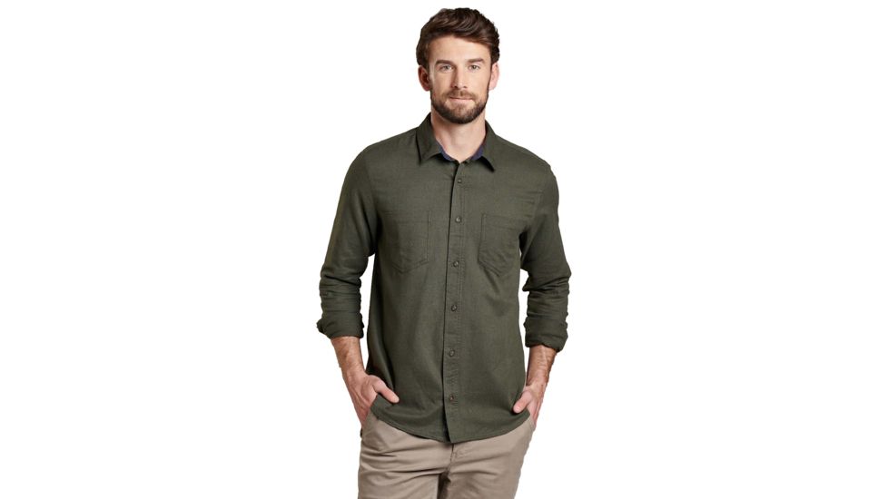Toad&amp;Co Flannagan LS Shirt - Mens, Rustic Olive Heather, Small, T2251708-332-S