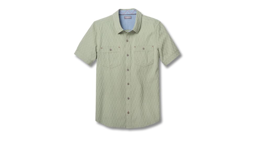 Toad&amp;Co Harris Men's Short Sleeve Slim Shirt, Agave, Large T2222803-323-L