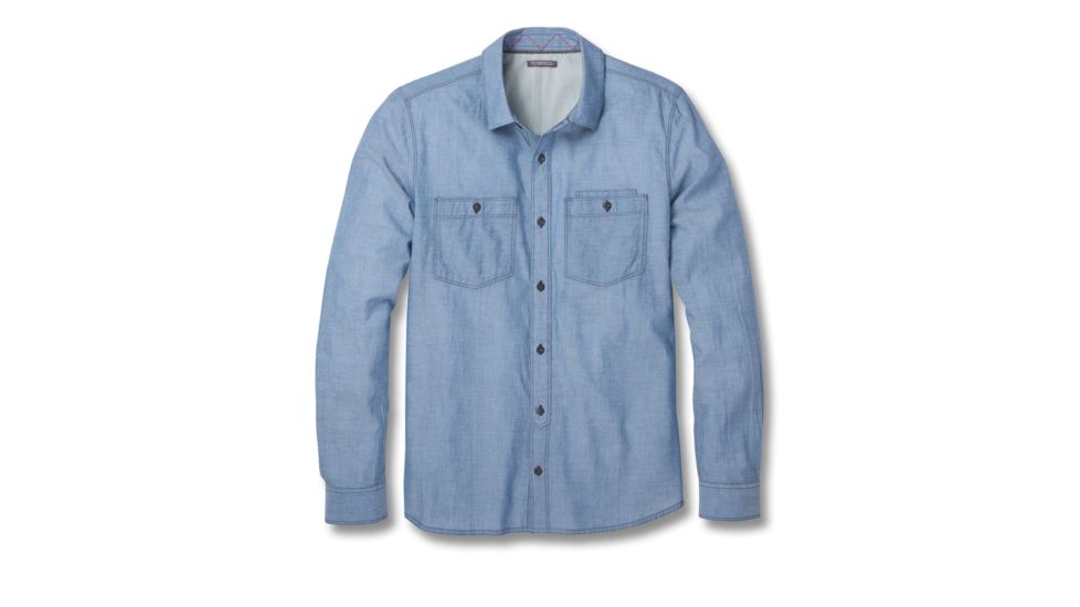 Toad&amp;Co Honcho Dos Men's Long Sleeve Shirt, Bright Indigo, Large T2252700-402-L