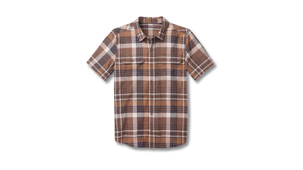 Toad&amp;Co Hookline Men's Short Sleeve Shirt, Tabac, Large T2222703-247-L