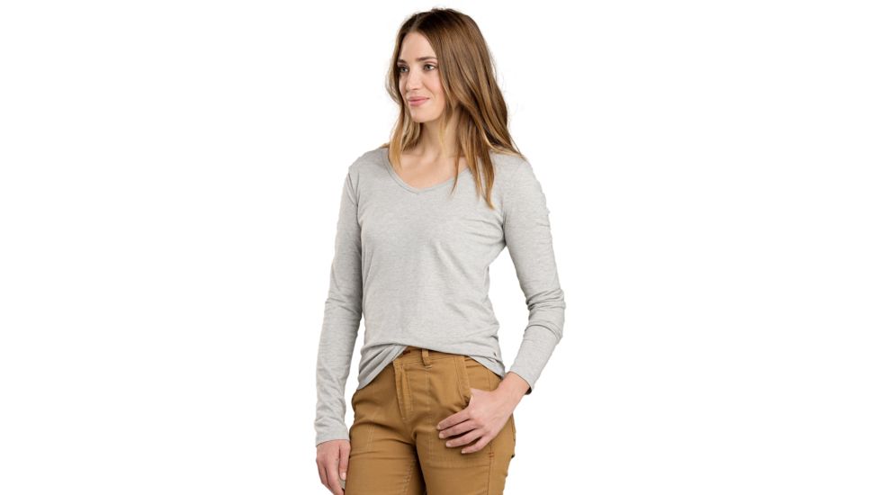 Toad&amp;Co Marley LS Tee T-Shirt - Womens, Heather Grey, Extra Small, T1241306-111-XS