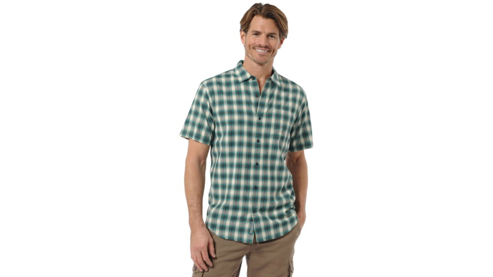 Toad&amp;Co Open Air Short Sleeve Shirt - Men's-Deep Blue Green-Small