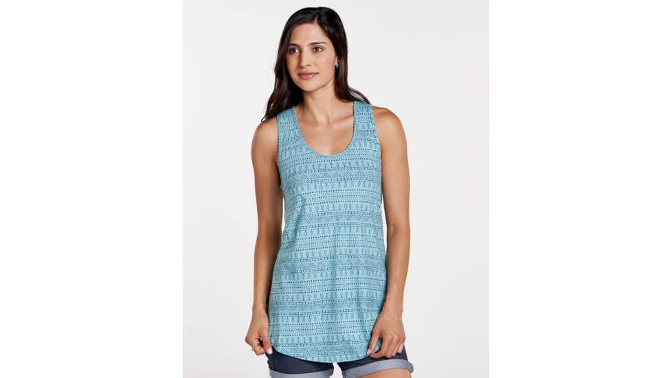 Toad&amp;Co Papyrus Flowy Women's Tank, Aquifer Geo Seed Print, Extra Large T1112702-413-XL