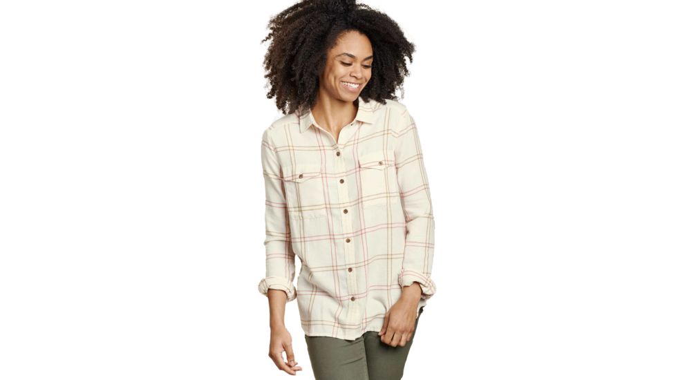 Toad&amp;Co Re-Form Flannel Shirt - Womens, Egret, Small, T1241913-020-S