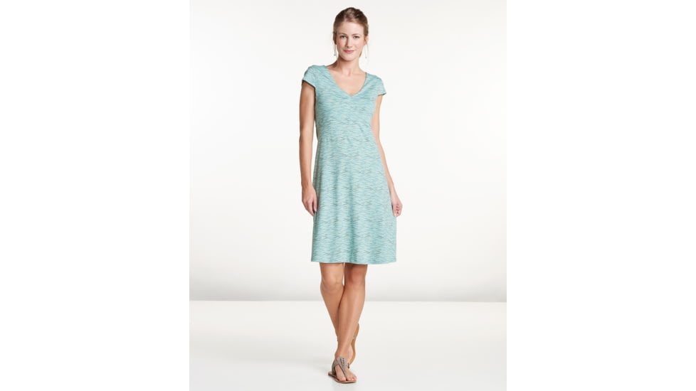 Toad&amp;Co Rosemarie Dress, Aquifer Wave Print, Large T1172123-416-L