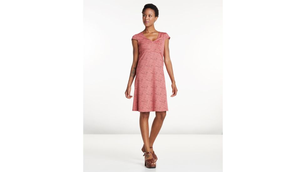 Toad&amp;Co Rosemarie Dress, Guava Wave Print, Extra Large T1172123-670-XL