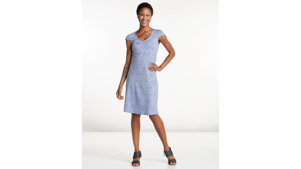 Toad&amp;Co Rosemarie Dress, Lilac Wave Print, Large T1172123-501-L