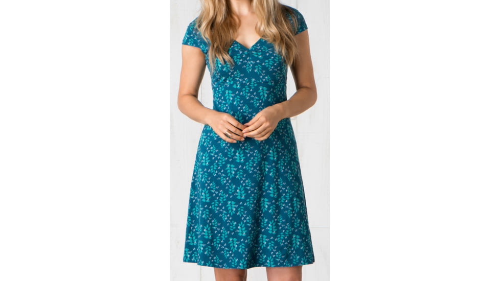 Toad&amp;Co Rosemarie Dress - Women's-Inky Teal Found Forest Print-Small
