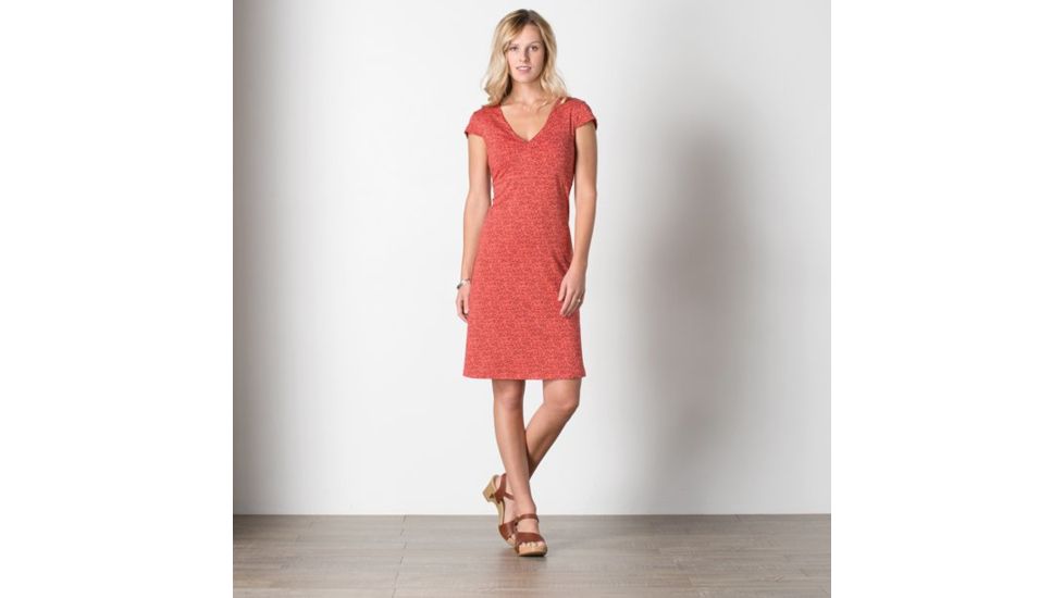 Toad&amp;Co Rosemarie Dress - Women's-Spiced Coral Geo Print-Small
