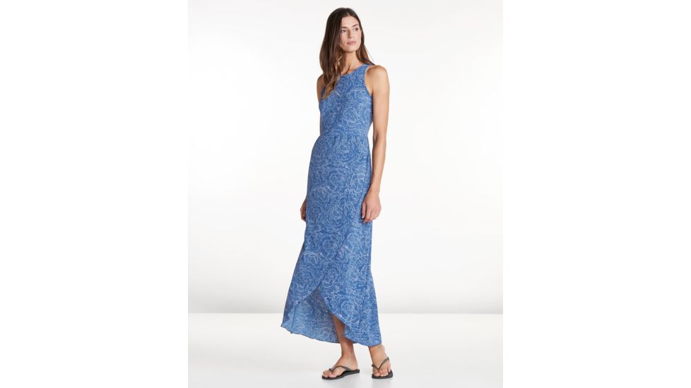 Toad&amp;Co Sunkissed Maxi Dress, Blueberry Batik Floral Print, Extra Small T1792702-425-XS