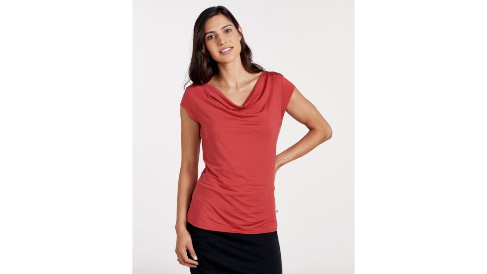 Toad&amp;Co Susurro Women's Short Sleeve Tee, Rhubarb, Extra Small T1002511-659-XS