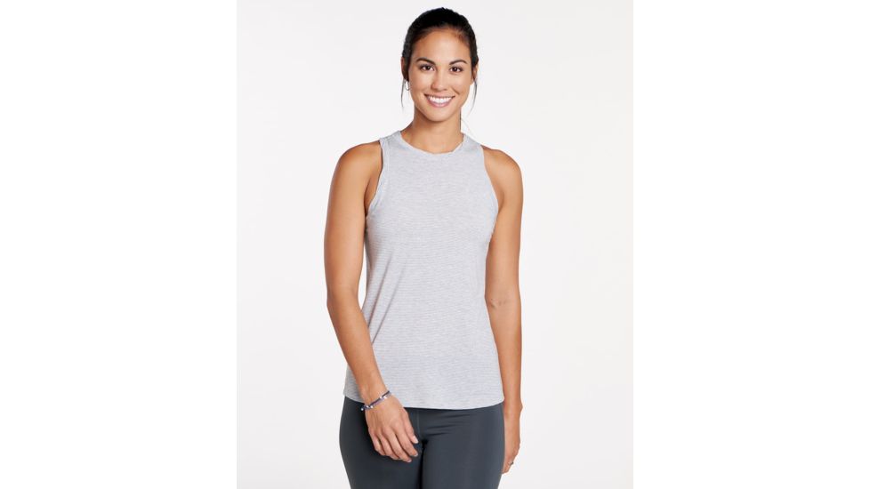 Toad&amp;Co Swifty Racer Women's Tank, Egret Stripe, Large T1112802-026-L